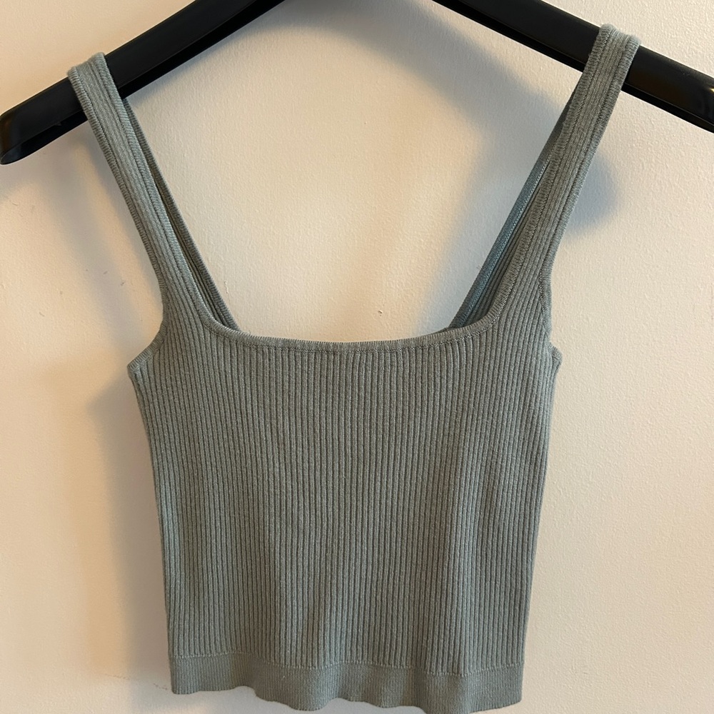 Garage Ribbed Knit Crop Top